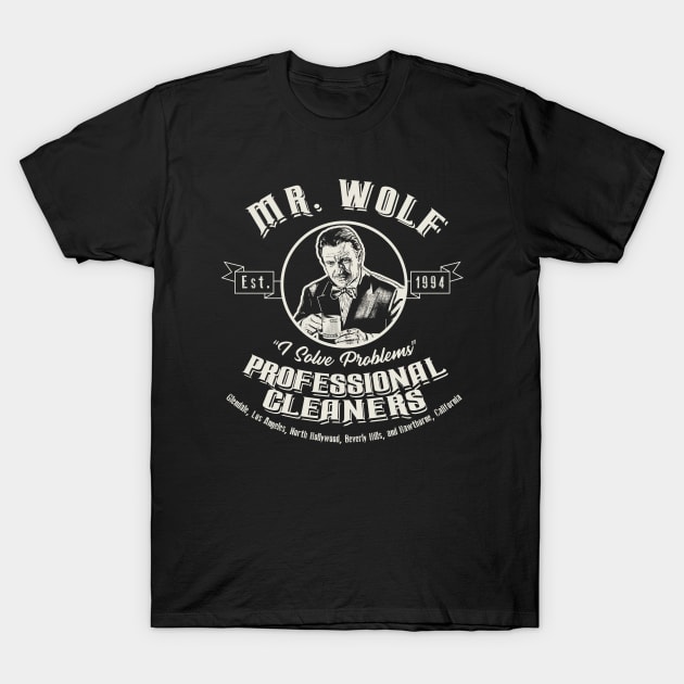 Mr. Wolf Cleaning Services T-Shirt by Alema Art